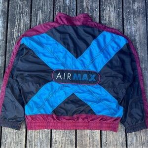 Vintage 90s Nike Air Max Spell Out Lined Windbreaker